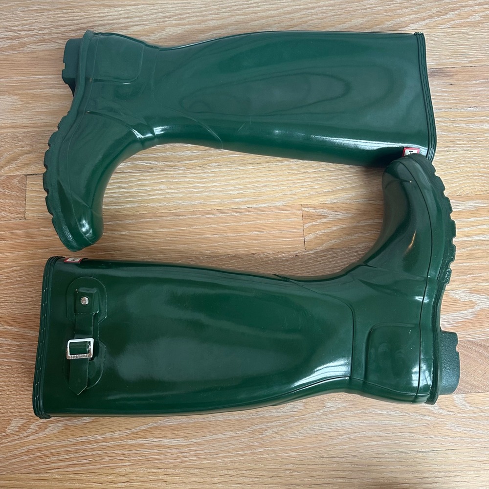 Hunter Womens Original Tall Rain Boot Gloss Green 8 - Picture 3 of 8